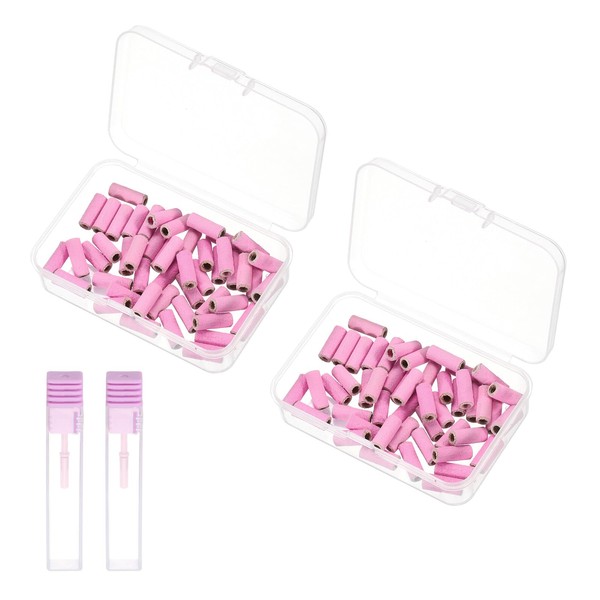 HARFINGTON 100pcs Sanding Bands for Nail Drill, 180# Grit Small