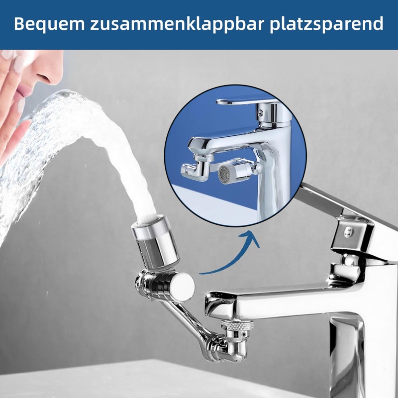 PiPiCat PPC-WHAF 1080° Rotating Water Saving Tap Attachment Multifunction Nozzle