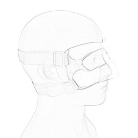 simhoa Protector, máscara de Baloncesto, Correa Ajustable inastillable, Protector Facial para Nariz Rota, Cubierta Protectora Facial, máscara