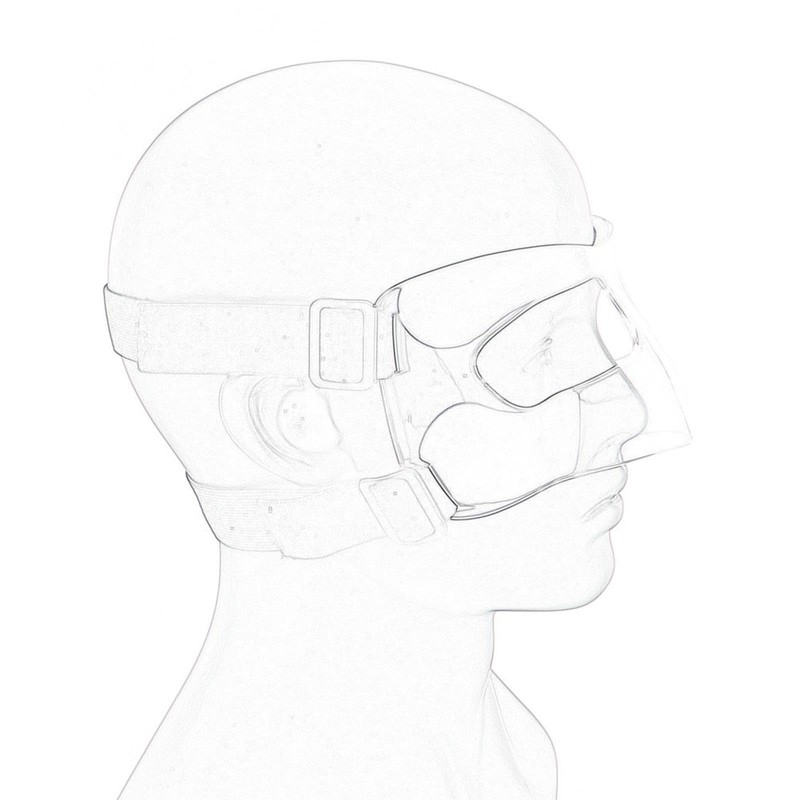 simhoa Protector, máscara de Baloncesto, Correa Ajustable inastillable, Protector Facial