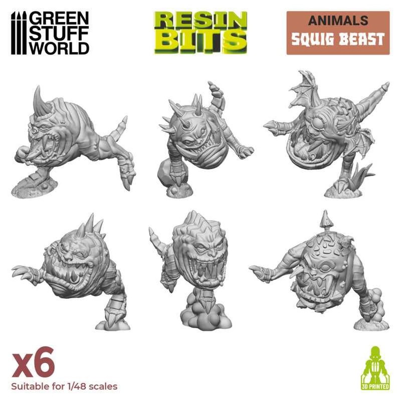Green Staff World GSWD-12964 Non-Scale 3D Print Set Squig Beast