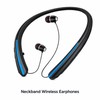 Neckband Bluetooth Earbuds for Calls & Music – Retractable Wireless