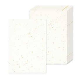 Acidea A4 A4 Awards Paper, A4 Single-Sided Gold Foil, Premium Paper, Cardboard, Paper Thickness: 0.006 inch (0.14 mm), 120 g/m², 50 Sheets, A4 Form, Diploma, Awards, Certificates File, For Vertical Writing and Printer Compatible