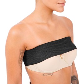 Breast Implant Stabilizer Band, Post Surgery Breast Augmentation and Reduction Strap, Chest Belt, Breast Support Bandage, One Size Fits All (Black)