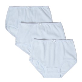 Jack 'n Jill Girls 100% Combed Cotton Briefs In White (3 Pack) Size 6