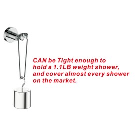 Wall Mounted All Brass Adjustable Handheld Shower Head Bracket Holder, Hand Held Shower Wand Hose Sprayer Holder (Round, Brushed Nickel)