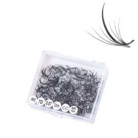 500 Fans | Wispy Promade Fans for Eyelash Extensions | Premade Spikes + Volume Fans | Made in Vietnam | Handmade Fans Lashes For Professional Lash Artists | Pinneacle Lash (Wispy | 7D | D | 15mm (Spike 17mm))