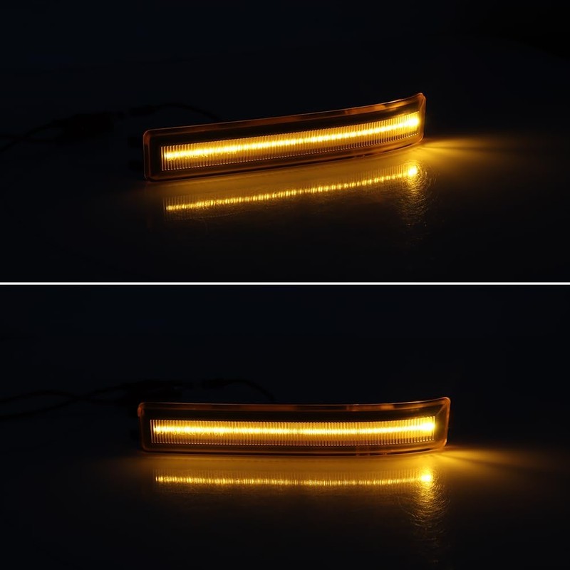 GTINTHEBOX Amber Lens Amber Led Side Mirror Marker Turn Signal
