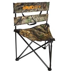 Muddy Folding Tripod Heavy-Duty Water-Resistant Padded Ground Seat for Hunt with Contoured Backrest