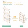 IOTXY 4-Tier Wooden Shelf Bookcase - Modern Open Bookshelf, Free