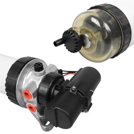 MP10325 Fuel Filter&Lift Pump Assembly Replace 232/5877 228-9129 for ASV SR70 SR80 Terex PT75 PT80 Compact Track Loaders, 804C-33 804C-33T 804D-33 804D-33T Engine 24V