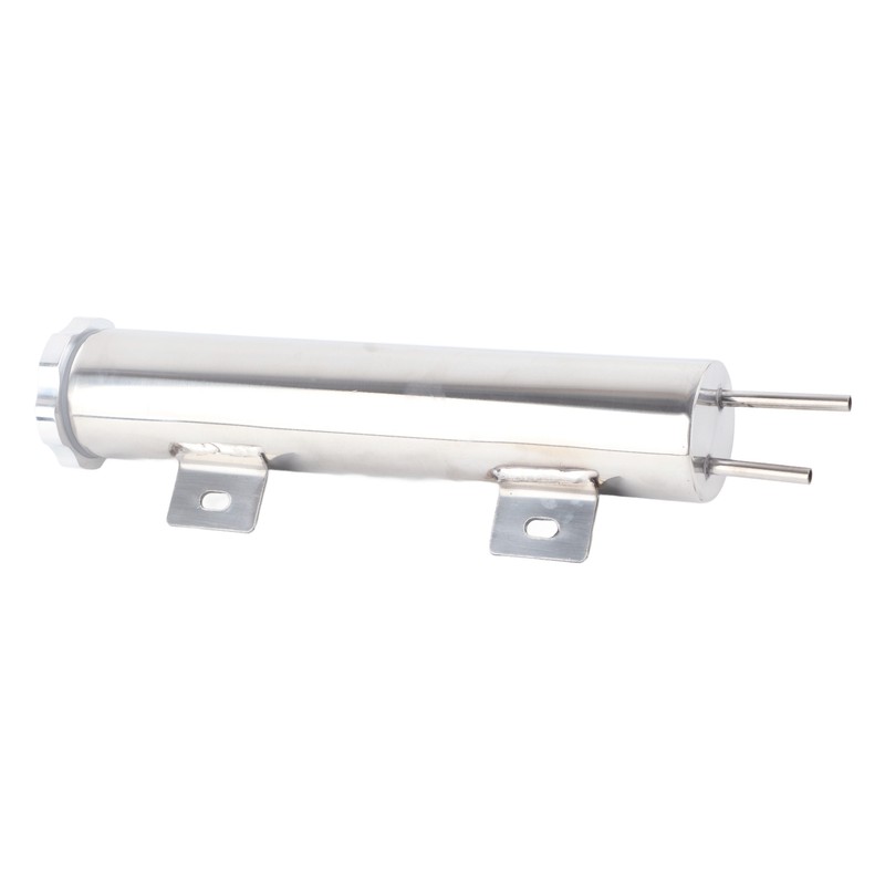 32oz Radiator Overflow Tank Bottle Polished Stainless Steel Coolant Catch