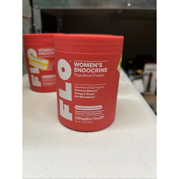 O Positiv FLO Endocrine Superfood Powder - Strawberry Lemonade -