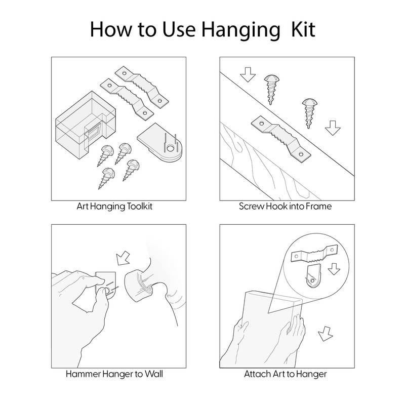 SIGNWIN Framed Canvas Print Wall Art Set Pastel Grunge Ocean