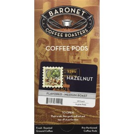 Baronet Coffee Hazelnut Coffee Pods Box, 54 Count