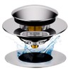 HAOMIAO Universal Pop-Up Bathtub Stopper with Clog-Proof Strainer, Bath Drain