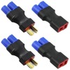 4pcs RC LiPo Battery Connector Adapter Compatible with EC3 to