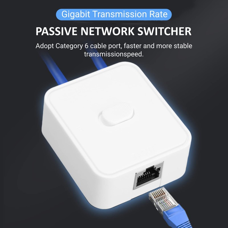 Yunseity Gigabit Network Switch, 2 Port 10/100/1000Mbps 2 In 1