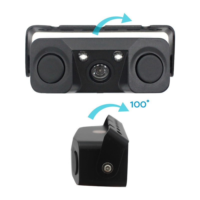 3 in 1 170° Car Reverse Rear View Camera with