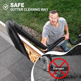 Sealegend Gutter Cleaning Tools for 2-1/2 in. Wet/Dry Vacuum Cleaner, Gutter Cleaner with Universal Stretch Connector for Shop Vacuums, Upgrade Lockout Connection Design