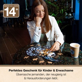 EWA Eco Wood Art 3D Chameleon Puzzle – Captivating Wooden Craft Kit – Sustainable DIY Assembly Model for Adults