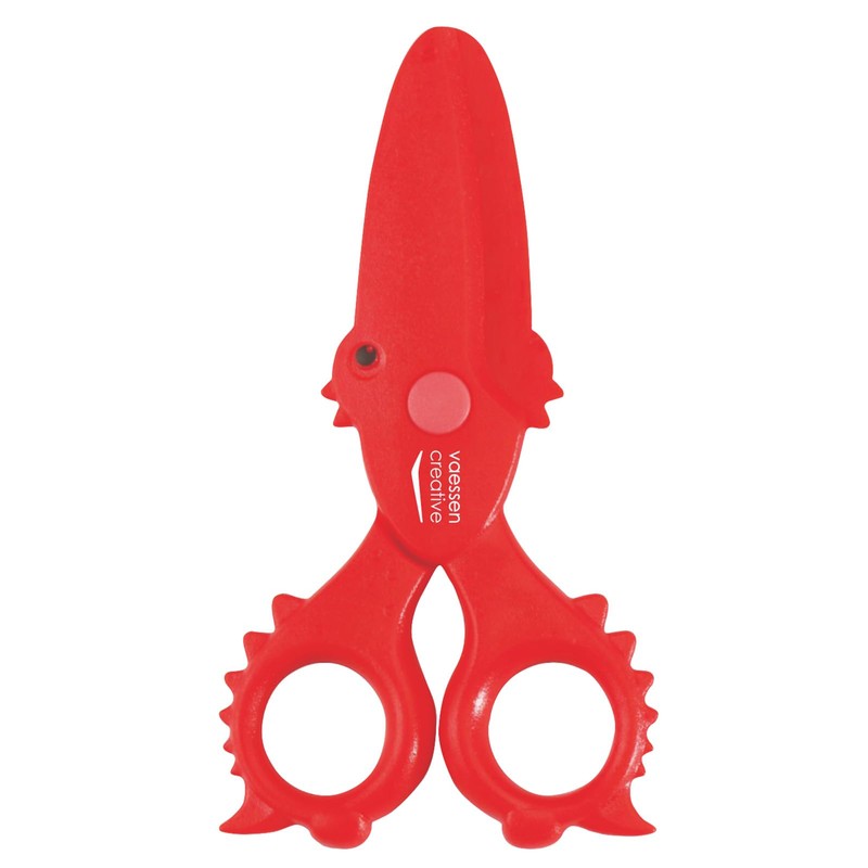 Vaessen Creative Set di Forbici per Bambini Granchio, Balena, Coccodrillo