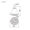 Ibergrif M20260 Wall Shower with Arm, Garden Shower Head with