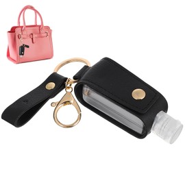 VILLCASE Hand Pika Gel Portable Bottle Cover with Holder Key Chain Design Portable Plastic Leather Material 30ml Water Bottle Protective Case for Travel and Indoor Use