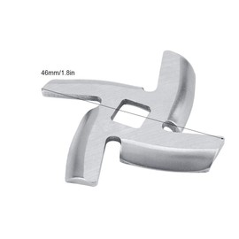 Meat Grinder Blade, Stainless Steel Household Food Meat Grinding Blade Parts Cutter Replacement for Grinders Attachment Electric or Manual(46mm)