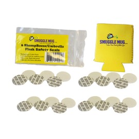 Smuggle Mug Shampoo, Umbrella & Sunscreen Flask Lid Seals | 24-Pack 24mm | Leak-Proof | Keep Your Hidden Beverages Secure | Perfect Cruise Companion