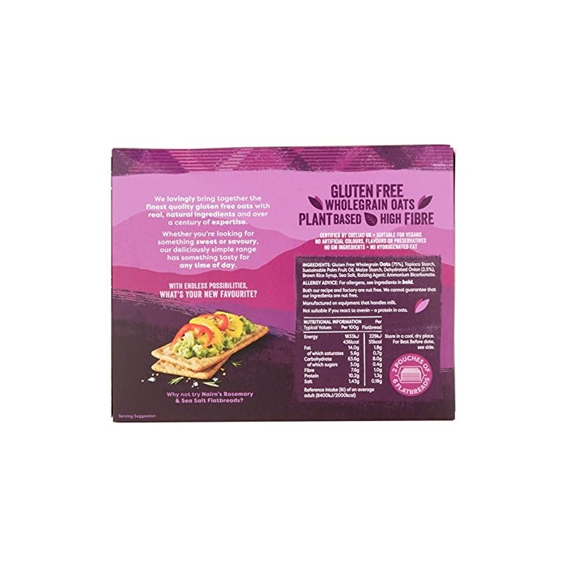 Nairn's Gluten Free Caramelised Onion Flatbreads, 150 g