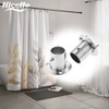 Hicello 2Pcs Stainless Steel Wardrobe Rail Rod Pole Socket End