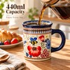 Bohemian Floral Ceramic Coffee Mug for Coffee & Tea –
