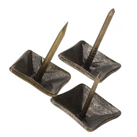 Pack of 50 Upholstery Nails, Upholstery Tacks, Furniture Nails Vintage for Armchairs, Vintage Furniture Nails, Roofing Felt Nails, Decorative Upholstery Nails, Square Shaped Decorative Nails
