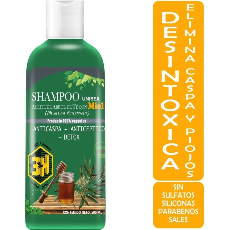 Shampoo Árbol De Té Con Miel Détox 500ml Vivonatural 3h