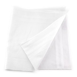 TigerTie - High-Quality Pocket Handkerchief in Pure White 100% Cotton Plain Colour - Handkerchief Size 41 x 41 cm, Pure white