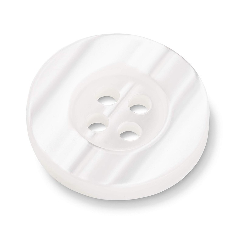 Lab Coat Buttons Clear 0.75in 4-Hole Sewing Buttons Color Clear