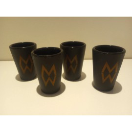 SiliPint Lot of 4 Morgan Wallen Silicone Shot Glass - Black and Gold