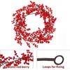 KAHEIGN Red Berry Christmas Garland, 200CM Artificial Holly Berry Garland