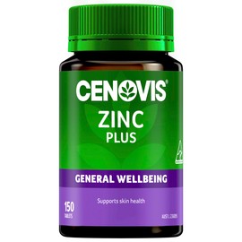 Cenovis Zinc Plus - Supports Skin Health and Collagen Formation - Maintains Healthy Prostate Function In Men, 150 Tablets