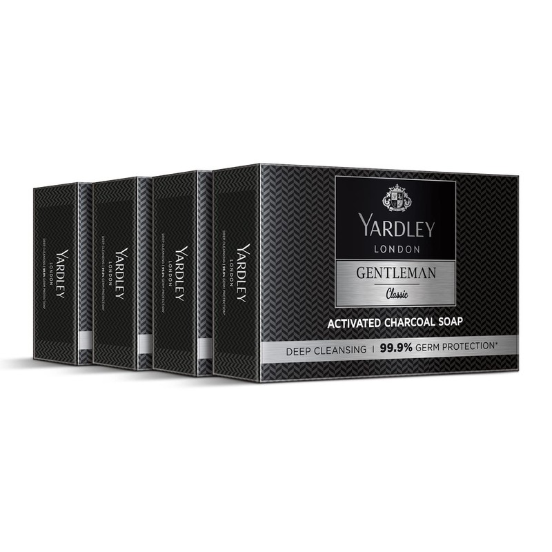 Yardley Jabón De Carbón Activado London Gentleman Classic, Con 99,9%