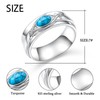 Ladytree Created Turquoise Spinner Ring for Women - 925 Sterling
