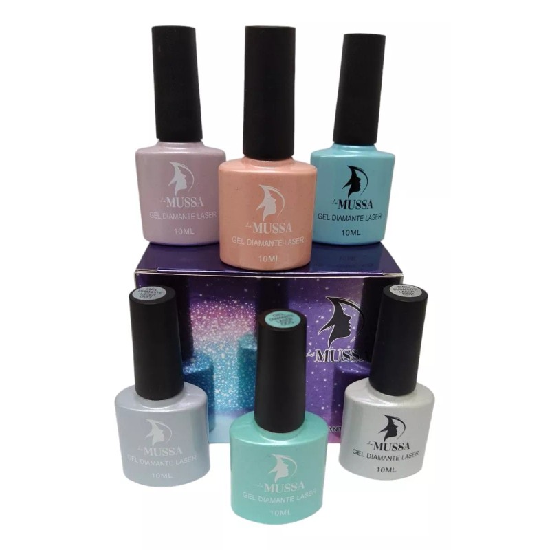 Lé Mussa Gama Gel Uv Para Uñas Efecto Diamante Láser