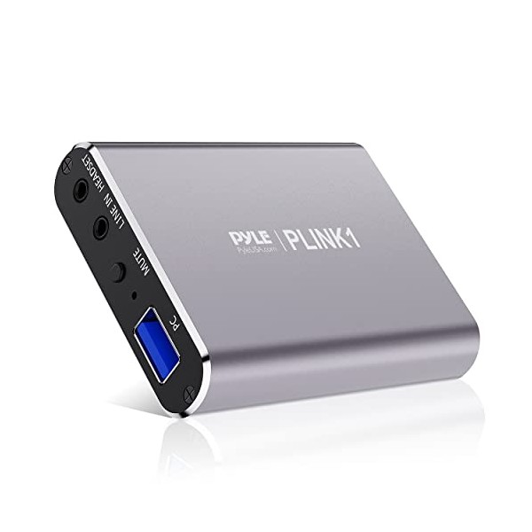Pyle Capture Card - Full HD 1080p 4K HDMI-to-USB Audio-Video