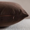 DEZENE Decorative Pillow Cases 20x20 Chocolate Brown: 2 Pack Cozy