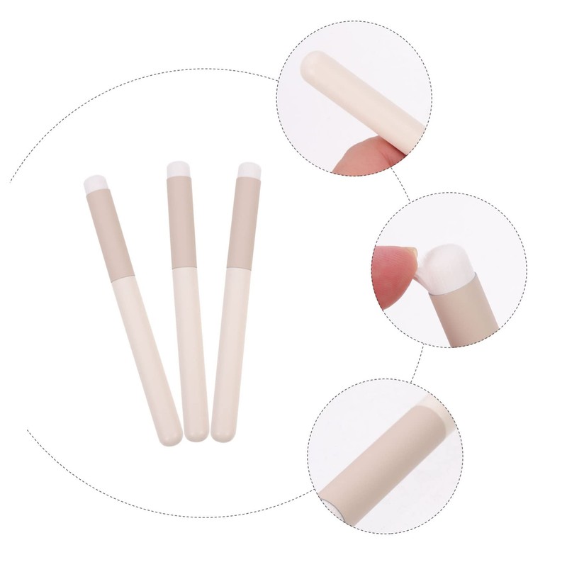 IWOWHERO Essential Makeup Tools 3pcs Lip Brush Foundation Brush and