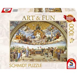 Schmidt Spiele 58527 Markus Binz, Disputation of the Holy Sacrament 2024, 1000 Piece Puzzle, Colourful