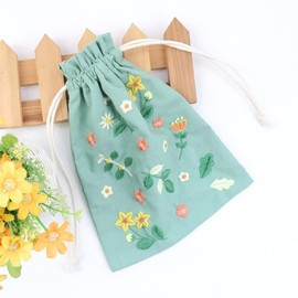 CENPEK Printed Embroidered Cloth, Embroidered Drawstring Bag Semi-Set, DIY Production, Handmade Products