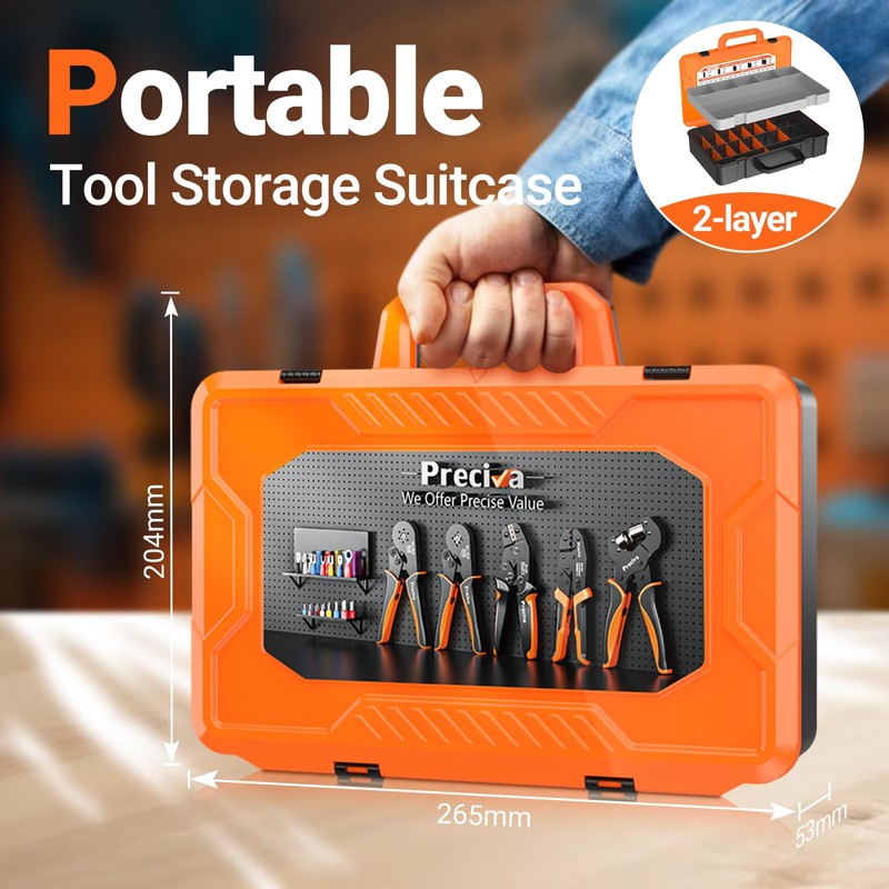 Preciva Crimping Tool Connector kit - AWG28-16/0.08-1.5mm² Ratcheting Crimper with