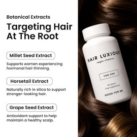 Good For Me Biotin Hair Growth Tablets for Women (60 Tablets) | 1 Month Supply of Hair Luxious® Hair Growth Supplement with 2500mcg Biotin | Premium Nordic Quality | Hair Vitamins for Women